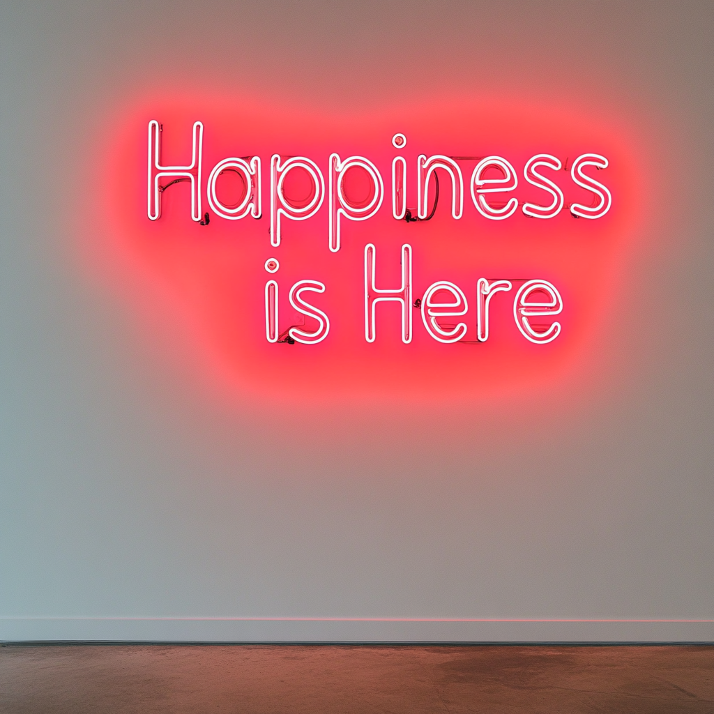 Happiness is Here - Red Neon Sign, 24 Inches
