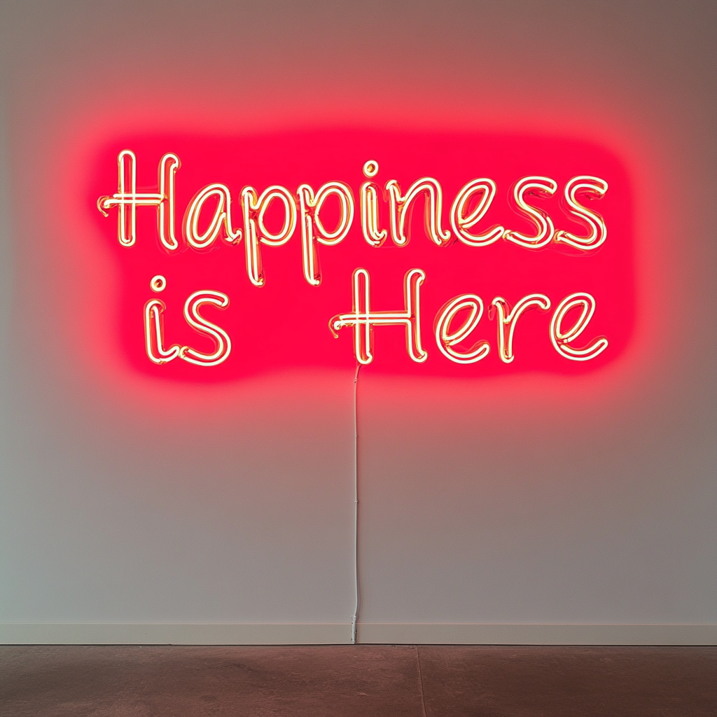 Happiness is Here - Red Neon Sign, 24 Inches