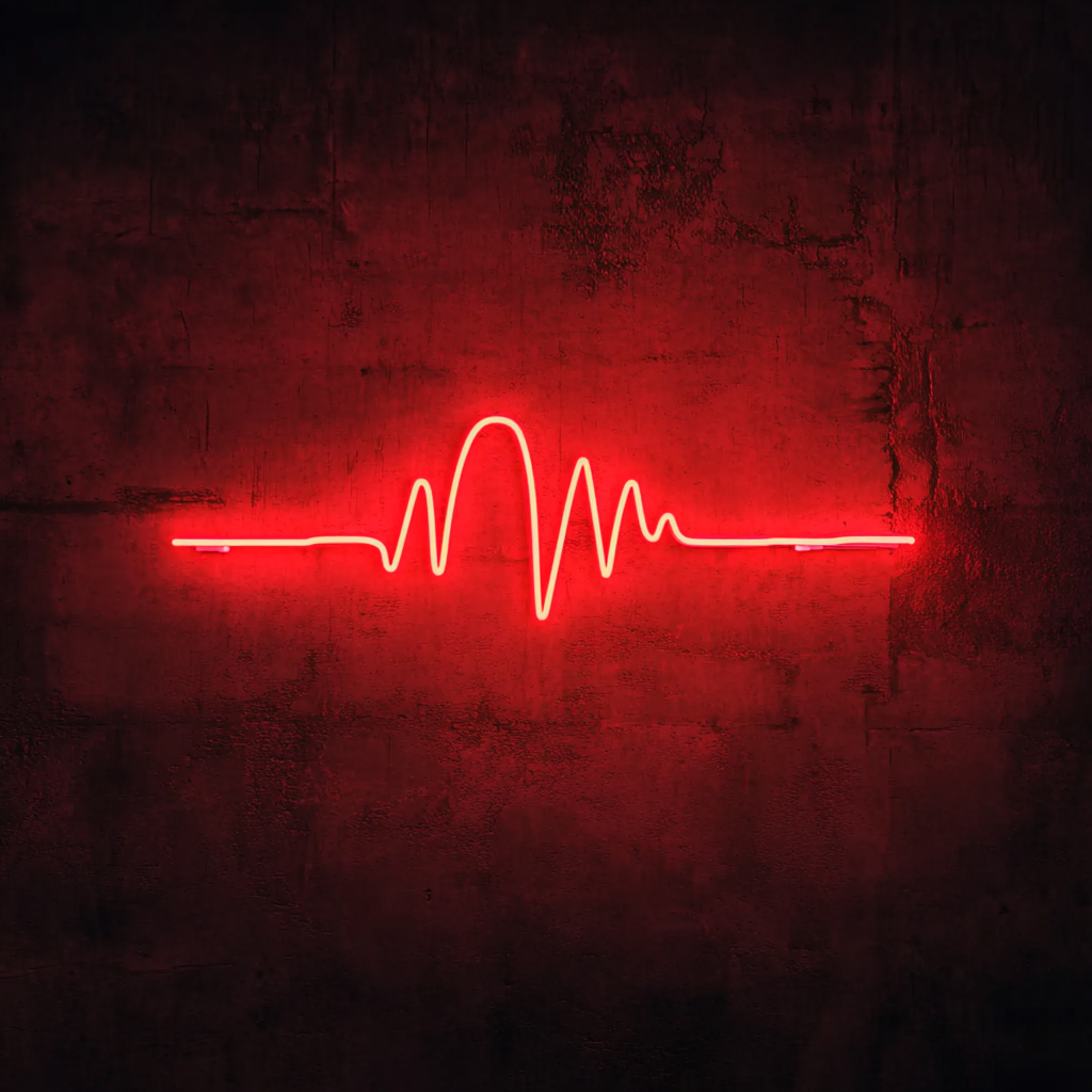 Heartbeat Line - Red Neon Sign, 24 Inches