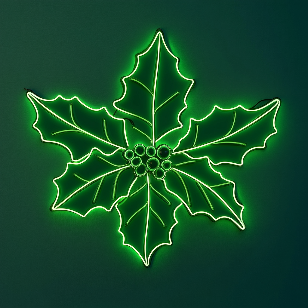 Hollyberry - Green Neon Sign, 18 Inches