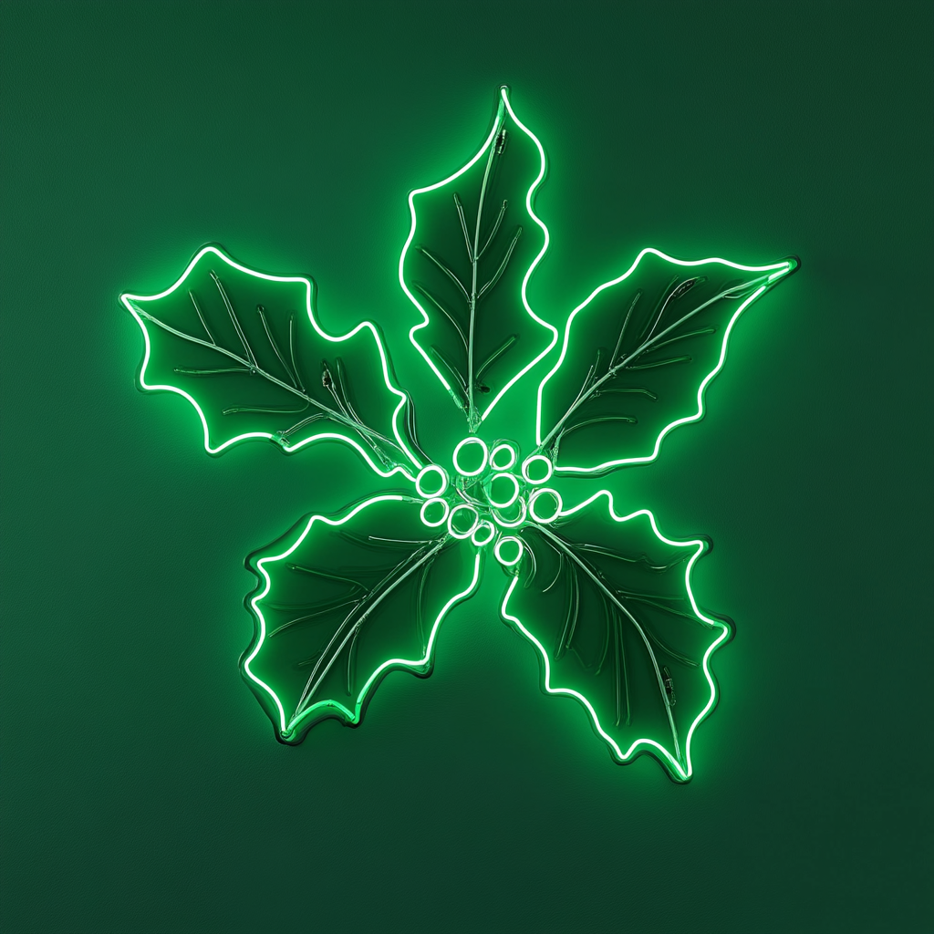 Hollyberry - Green Neon Sign, 18 Inches