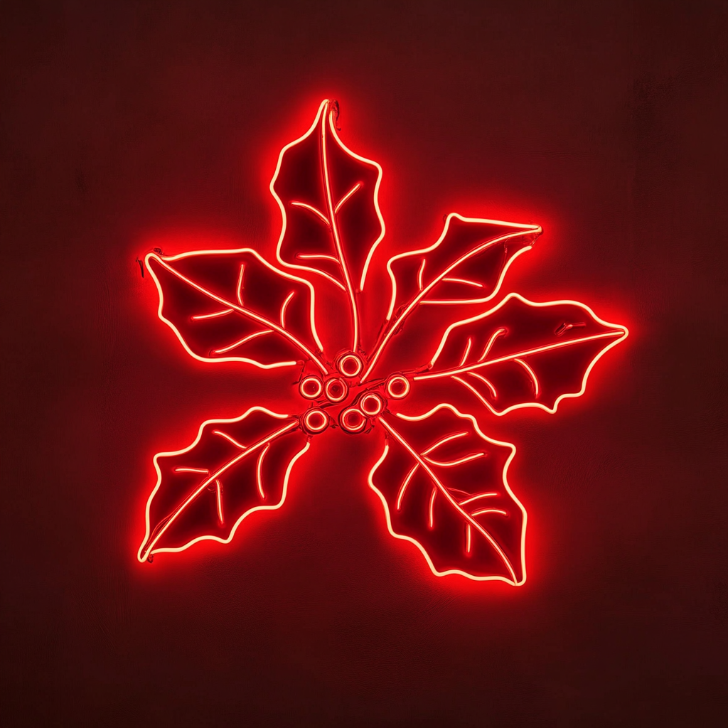 Hollyberry - Red Neon Sign, 18 Inches