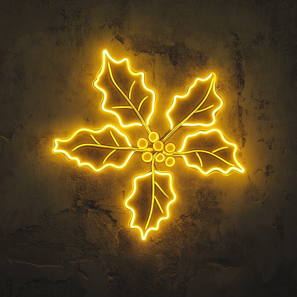 Hollyberry - Yellow Neon Sign, 24 Inches