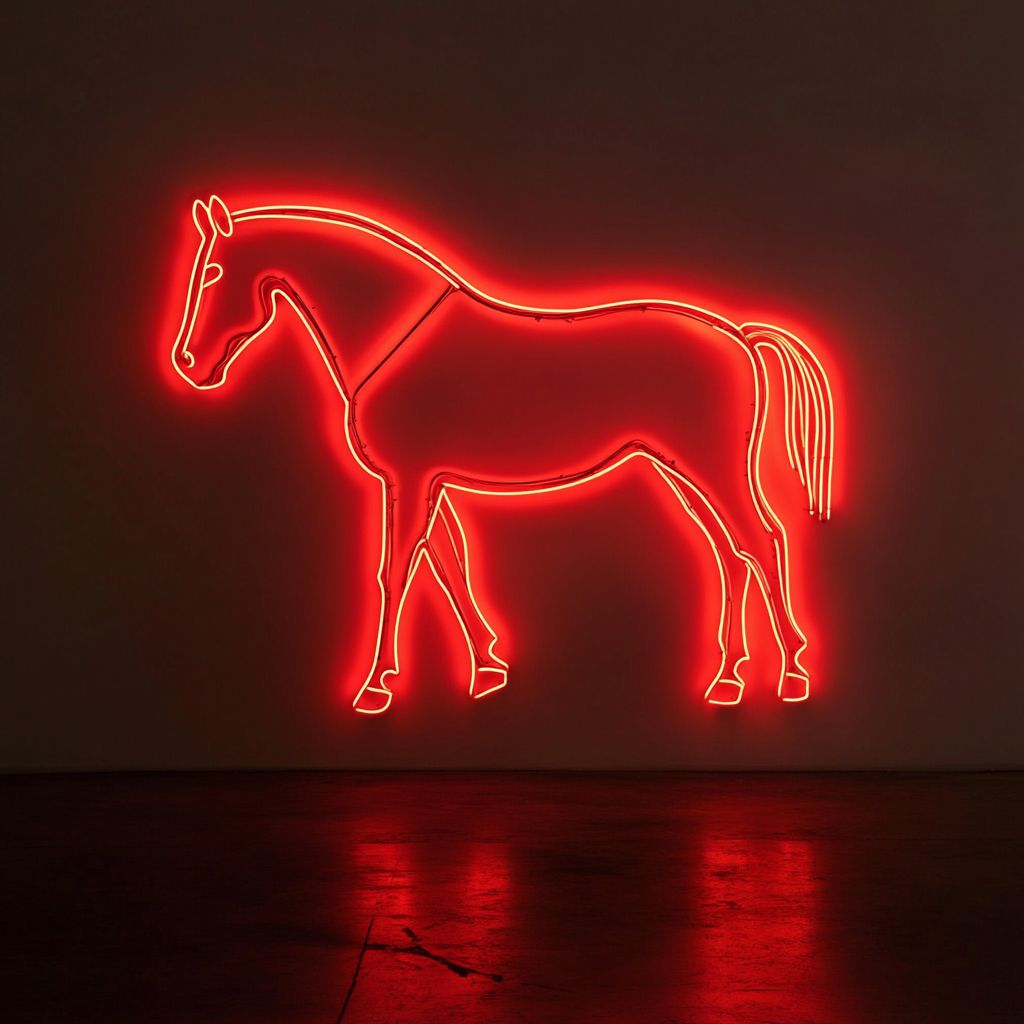 Horse - Red Neon Sign, 24 Inches