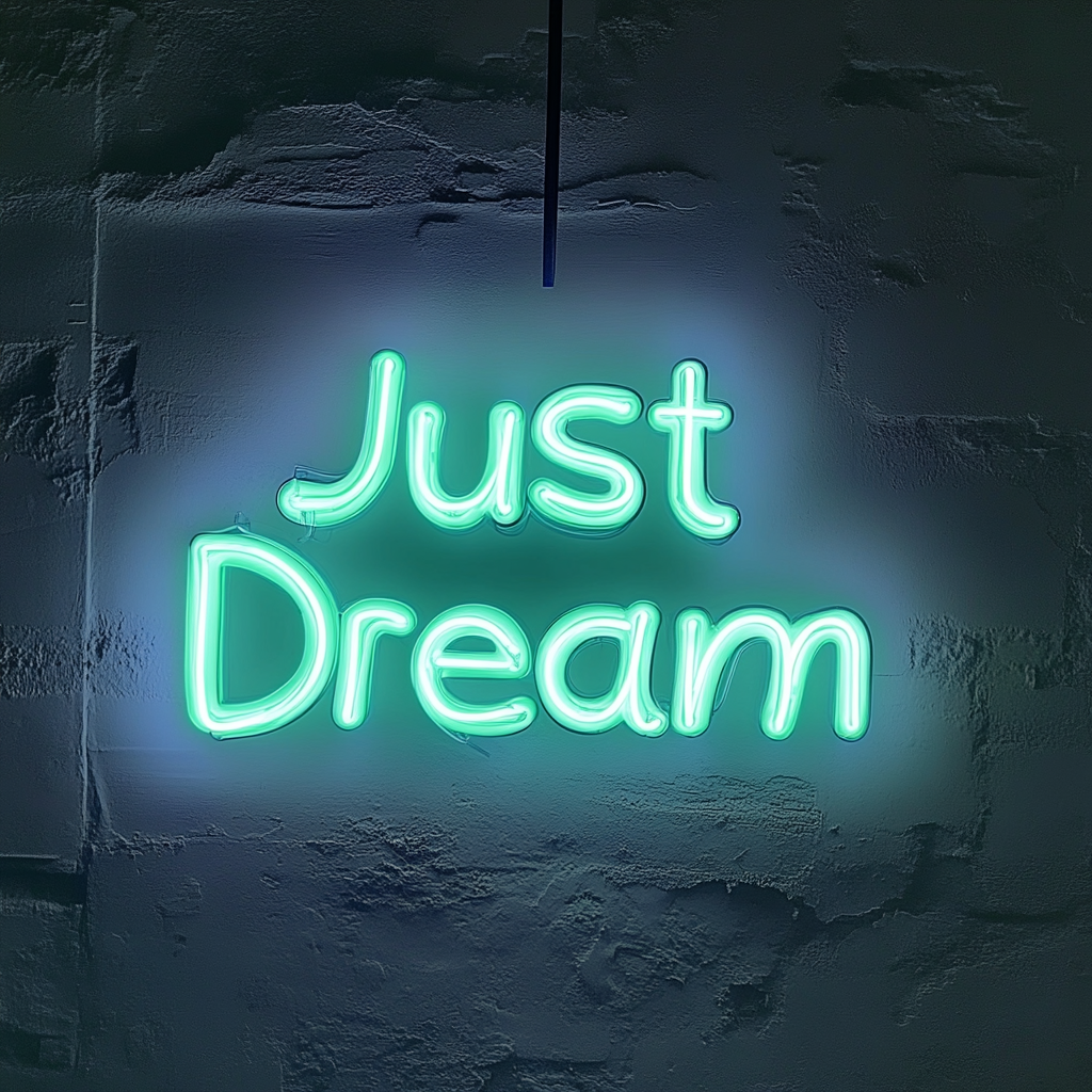 Just Dream - Green Neon Sign, 24 Inches