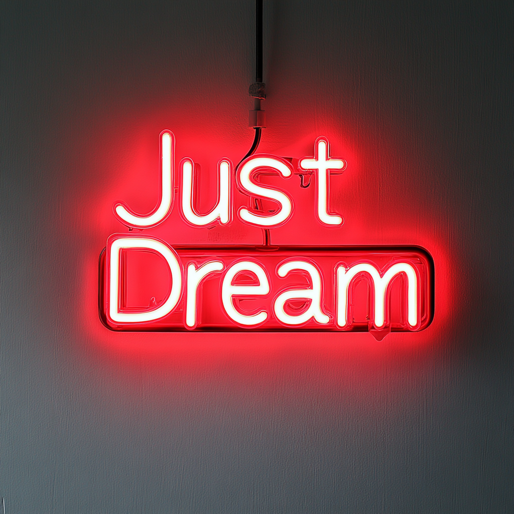 Just Dream - Red Neon Sign, 18 Inches