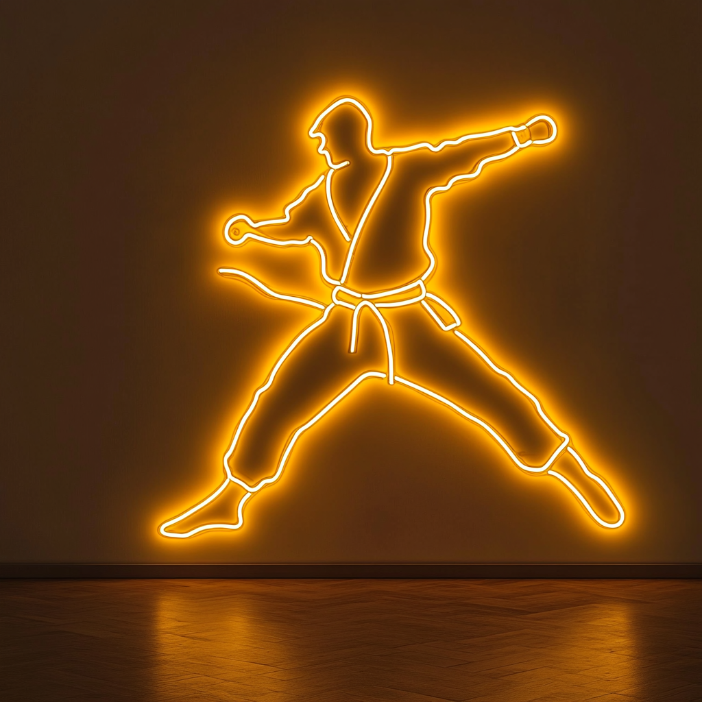 Karate - Yellow Neon Sign, 24 Inches