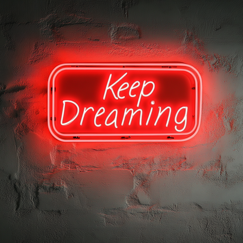 Keep Dreaming - Red Neon Sign, 24 Inches