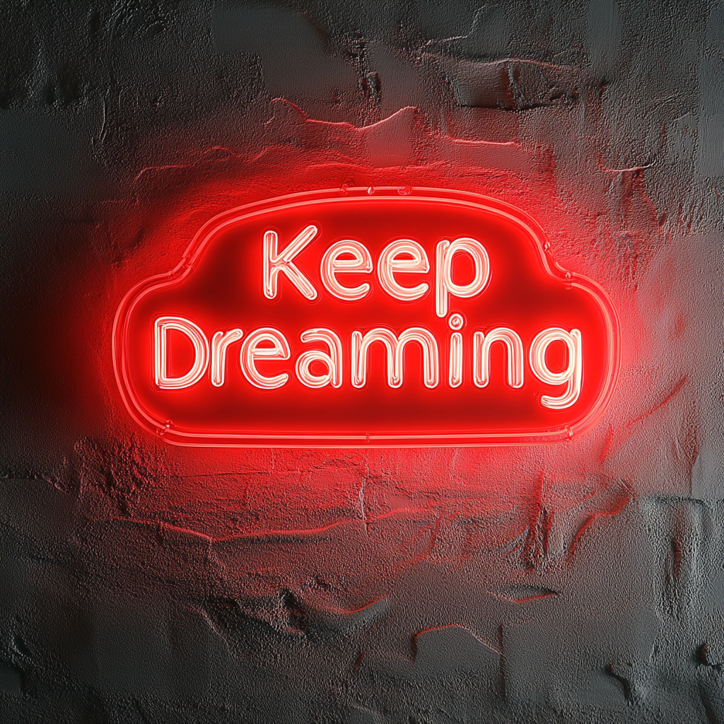 Keep Dreaming - Red Neon Sign, 24 Inches