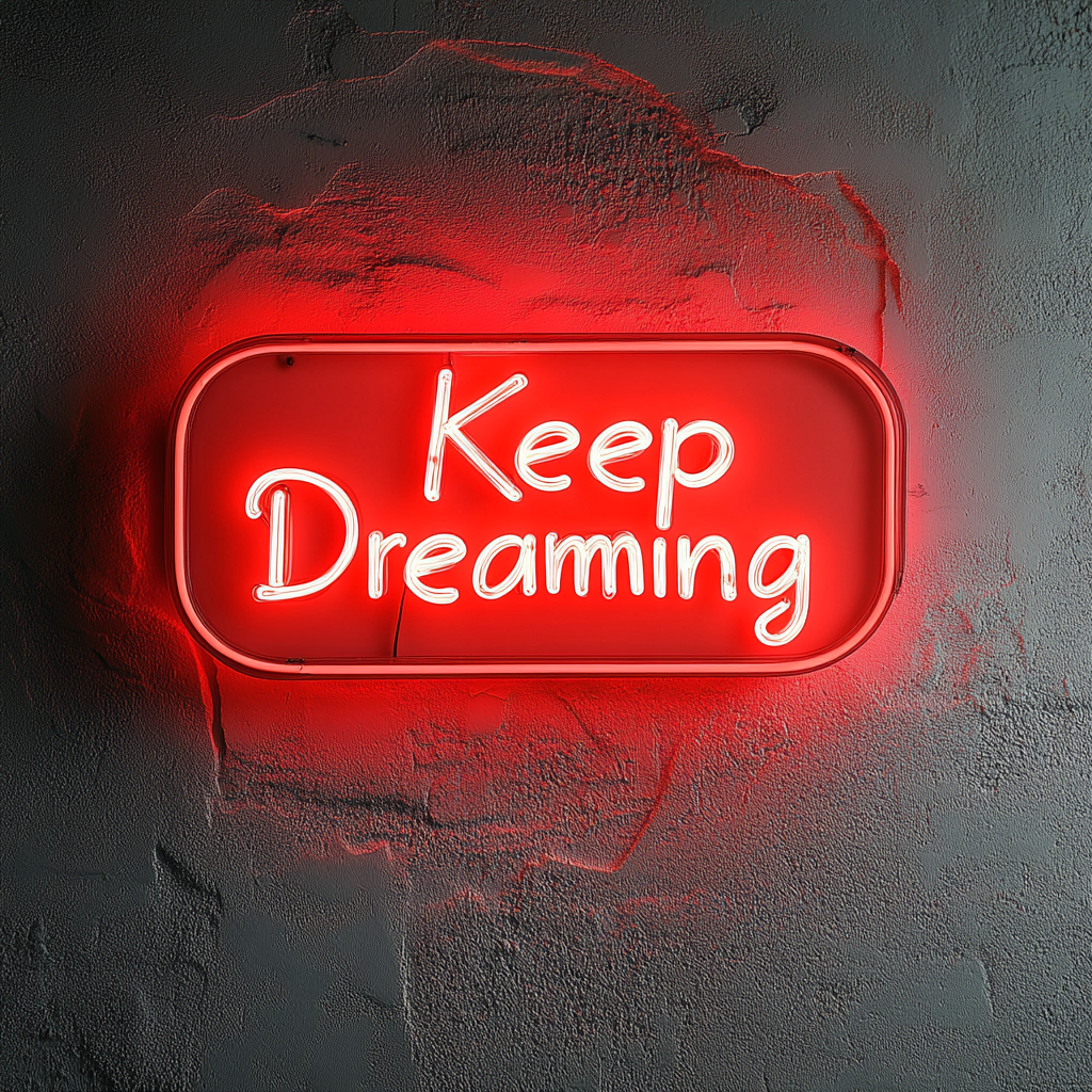 Keep Dreaming - Red Neon Sign, 24 Inches