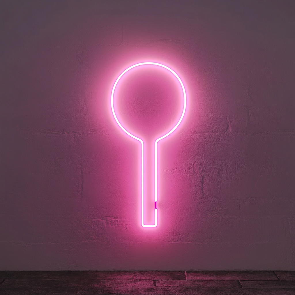 Keyhole - Pink Neon Sign, 18 Inches
