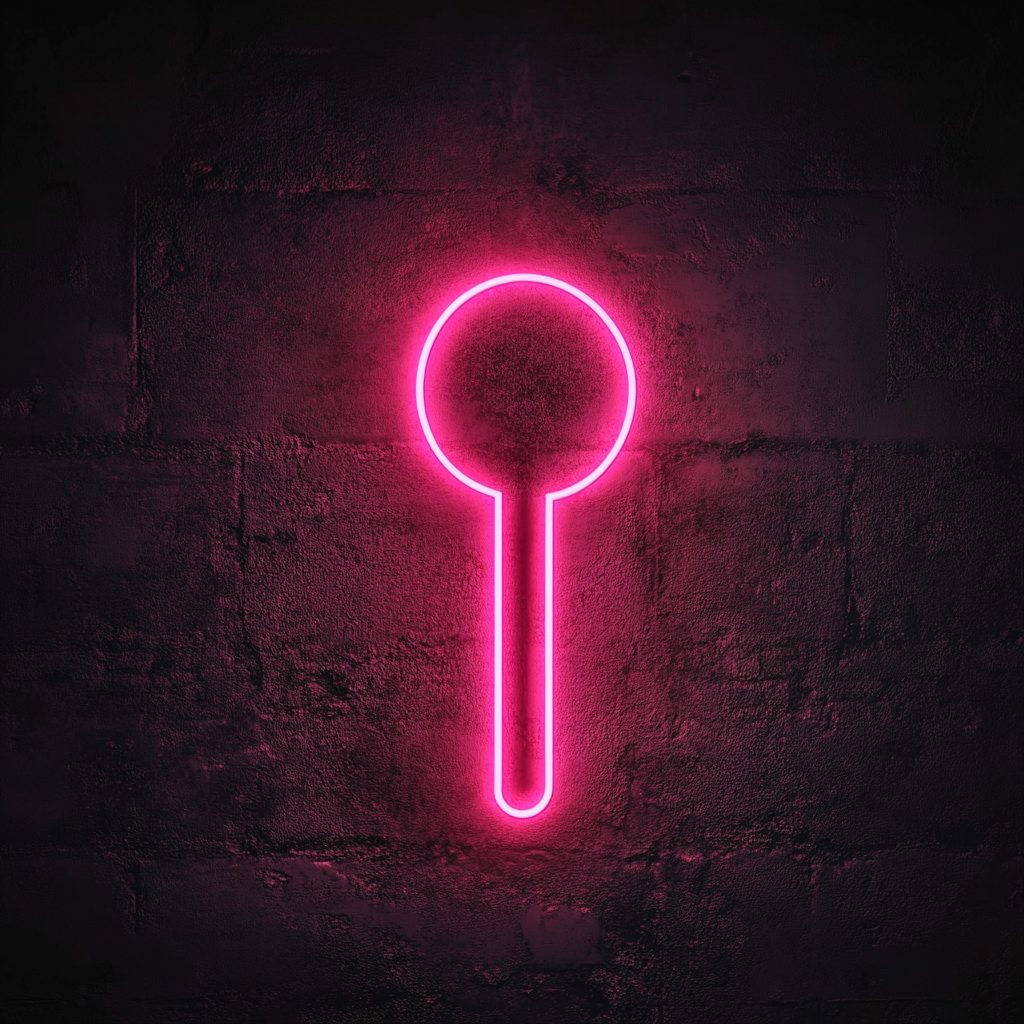 Keyhole - Pink Neon Sign, 18 Inches