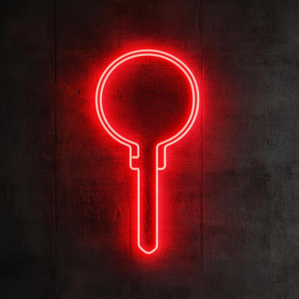Keyhole - Red Neon Sign, 18 Inches