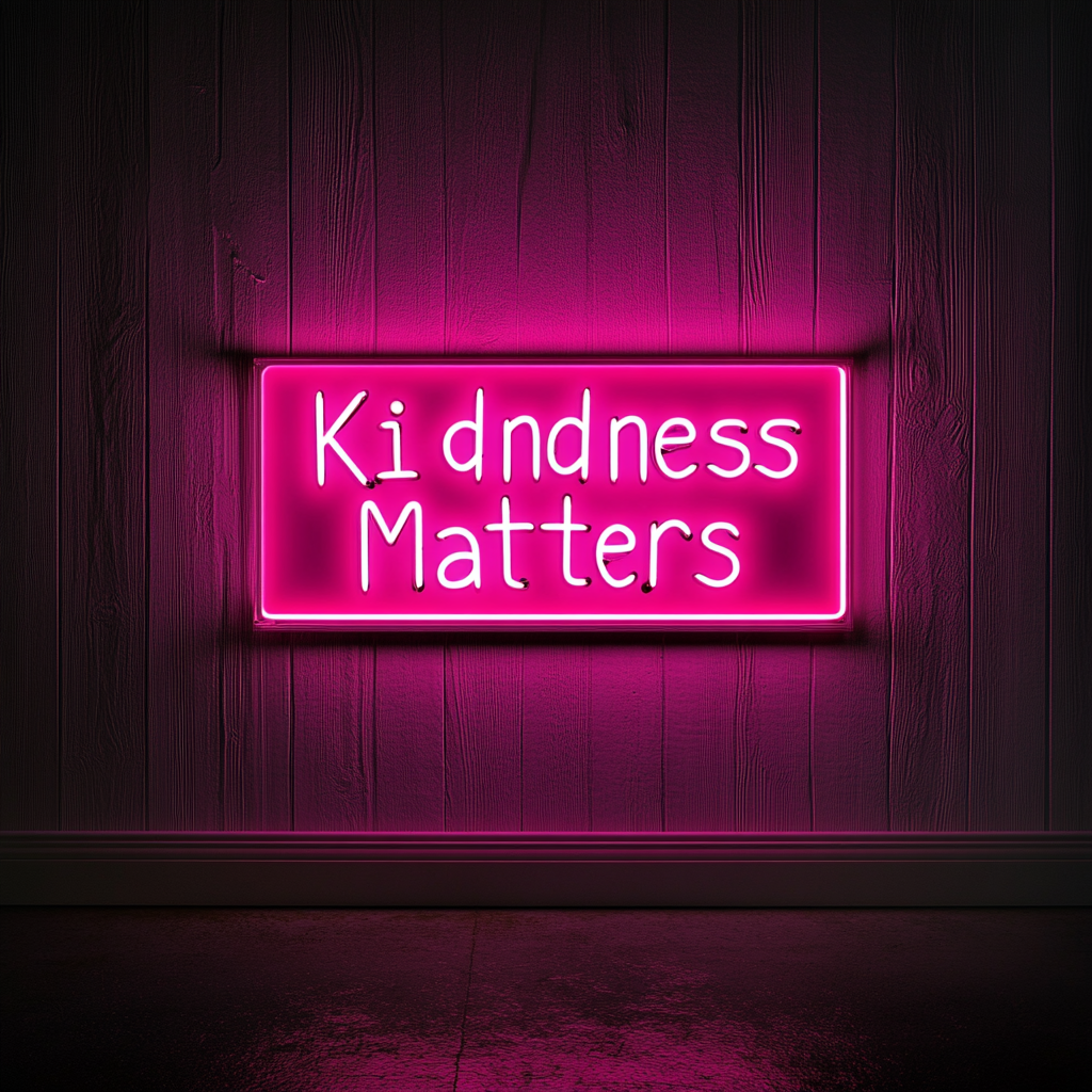 Kindness Matters - Pink Neon Sign, 24 Inches