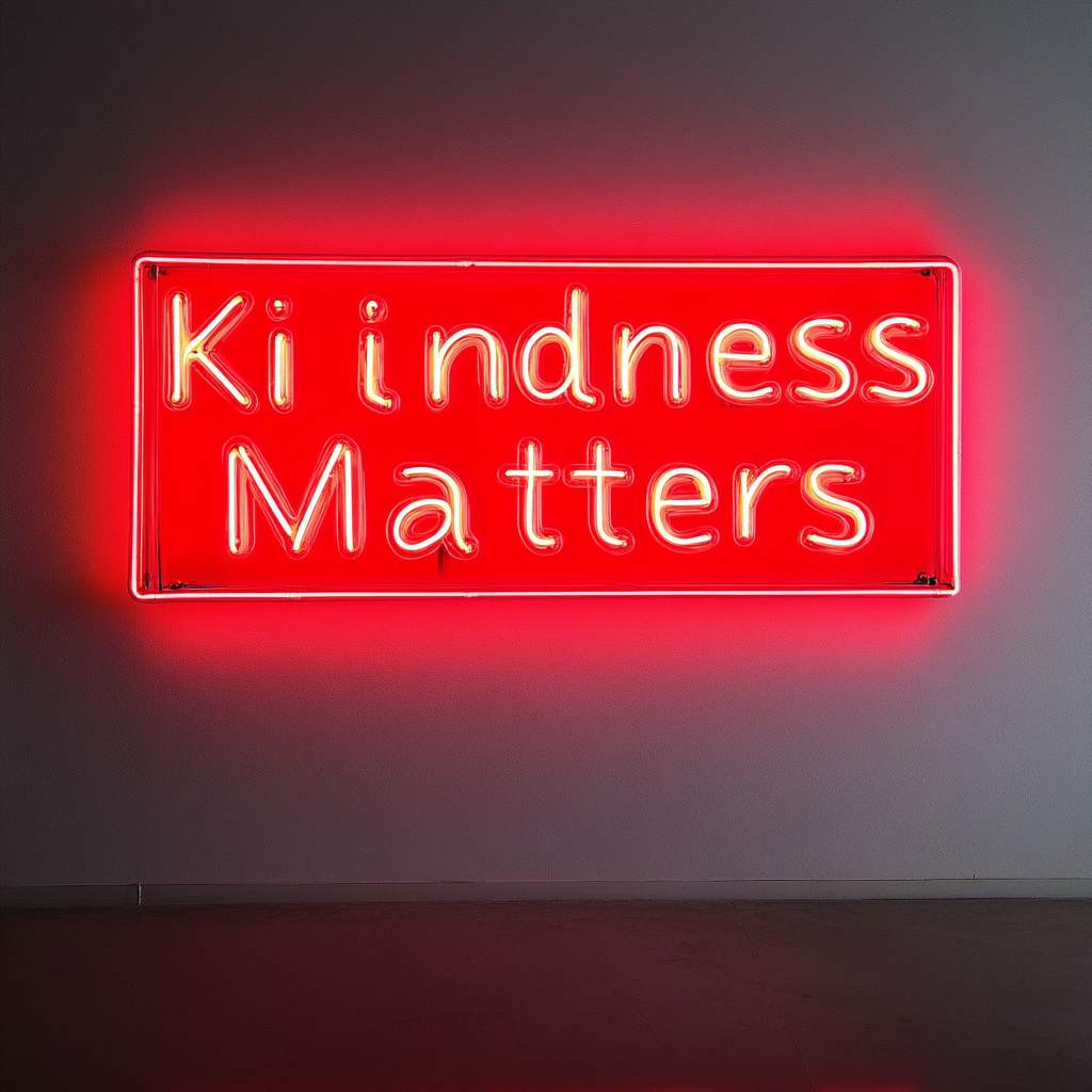 Kindness Matters - Red Neon Sign, 24 Inches