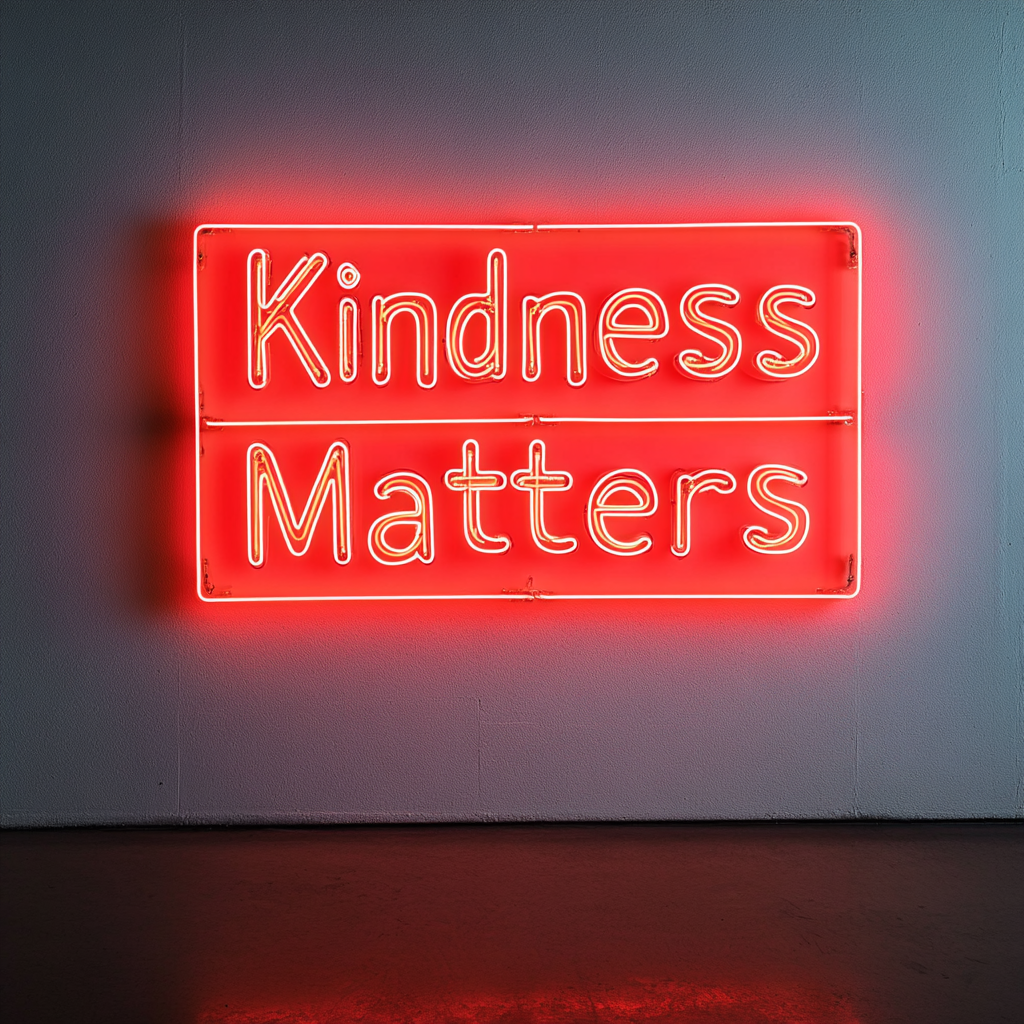 Kindness Matters - Red Neon Sign, 24 Inches