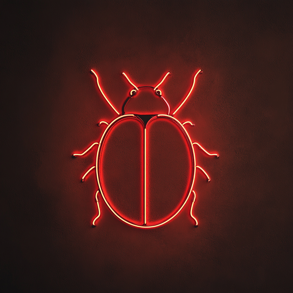 Ladybug - Red Neon Sign, 18 Inches