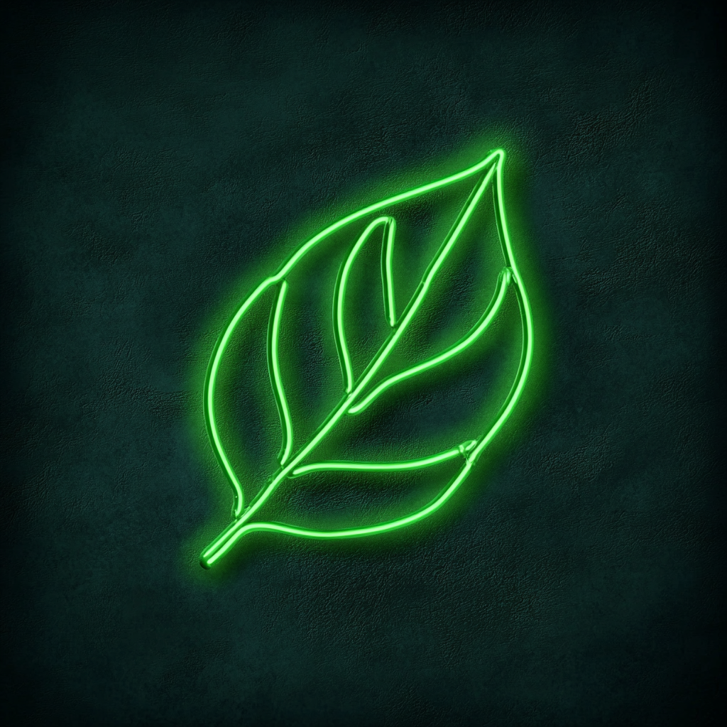 Leaf - Green Neon Sign, 24 Inches