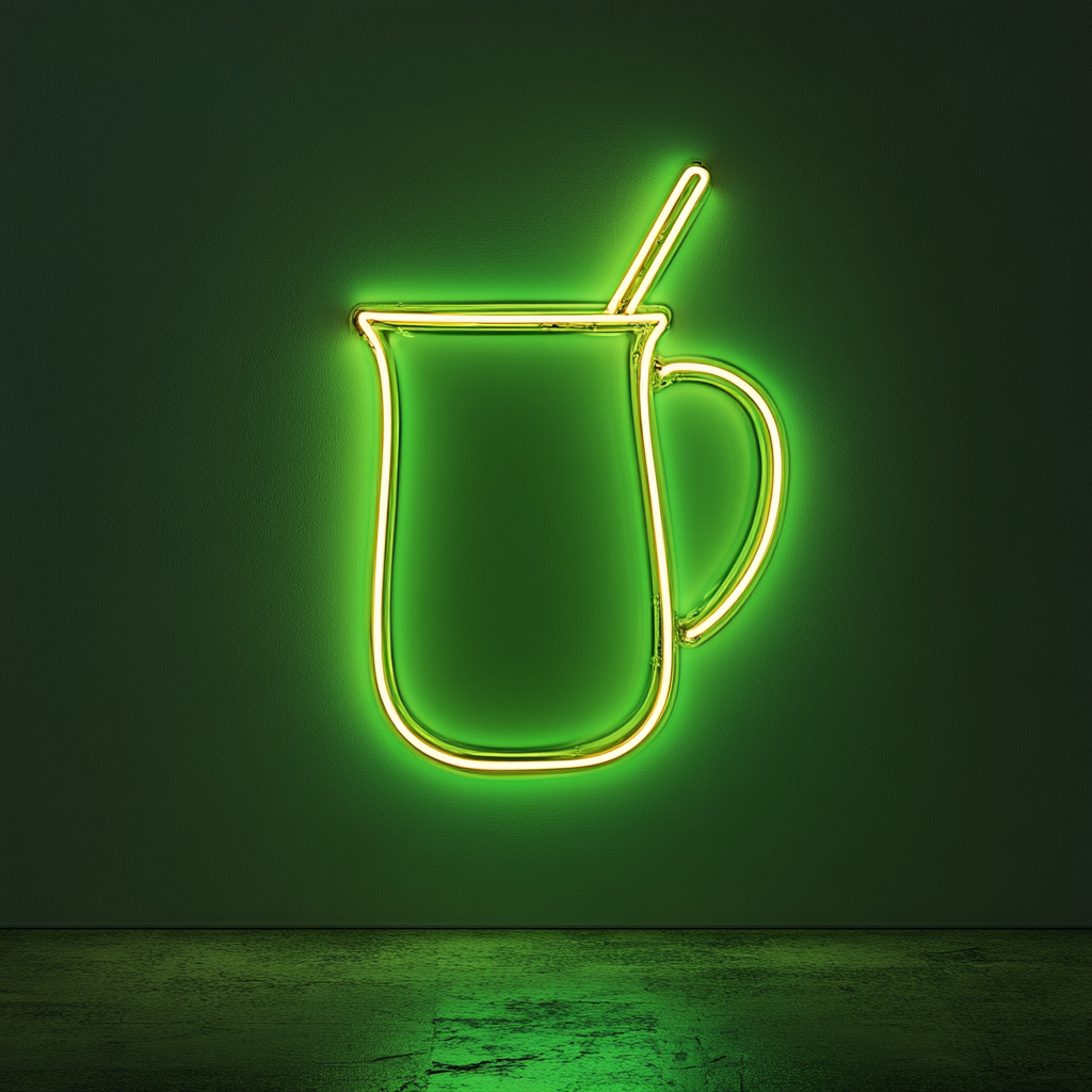 Lemonade Pitcher - Green Neon Sign, 18 Inches