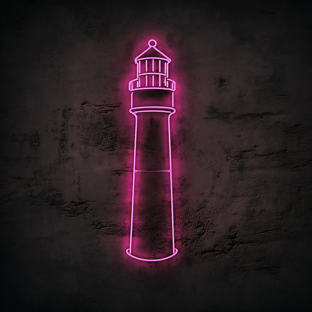 Lighthouse - Pink Neon Sign, 18 Inches