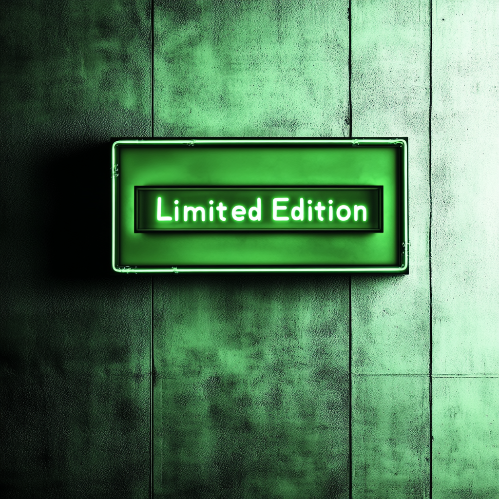 "Limited Edition" - Green Neon Sign, 18 Inches