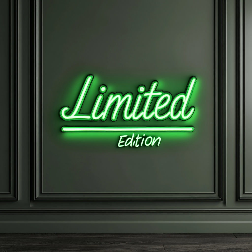 "Limited Edition" - Green Neon Sign, 18 Inches