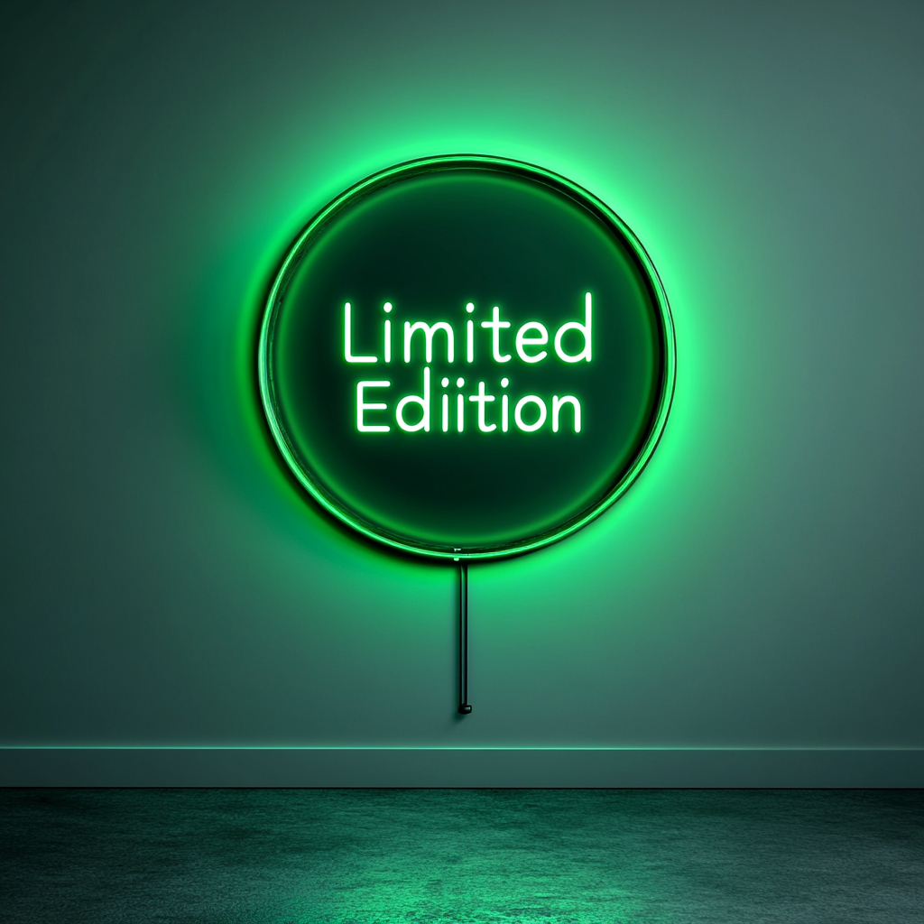 "Limited Edition" - Green Neon Sign, 18 Inches