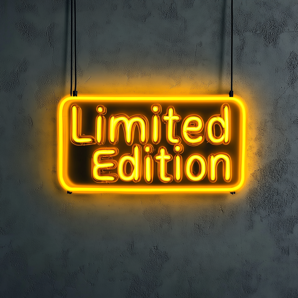 "Limited Edition" - Yellow Neon Sign, 18 Inches