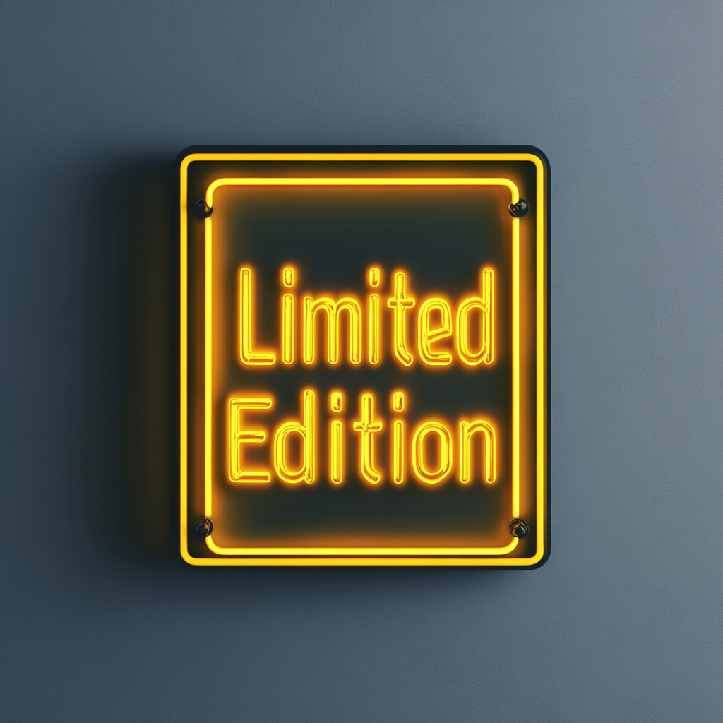 "Limited Edition" - Yellow Neon Sign, 18 Inches