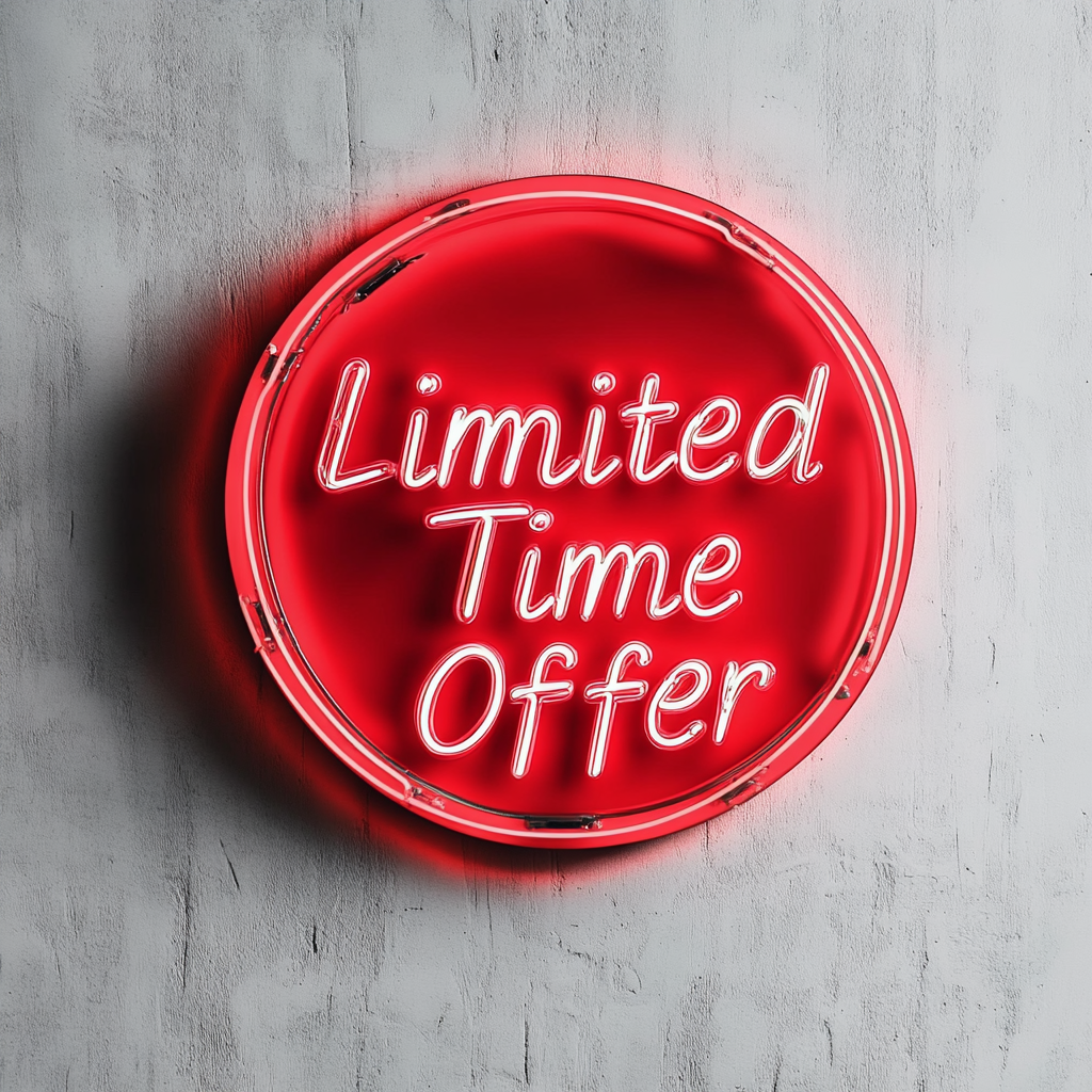 "Limited Time Offer" - Red Neon Sign, 24 Inches