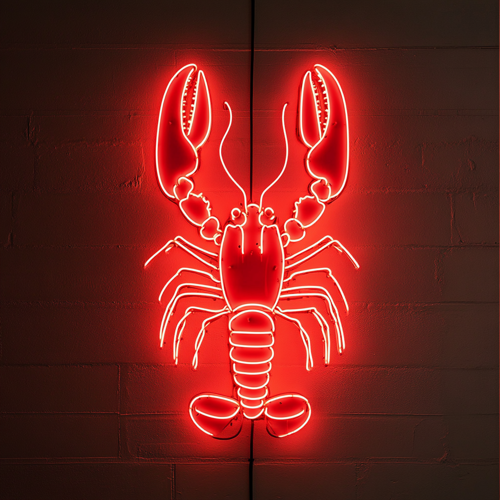 Lobster - Red Neon Sign, 18 Inches