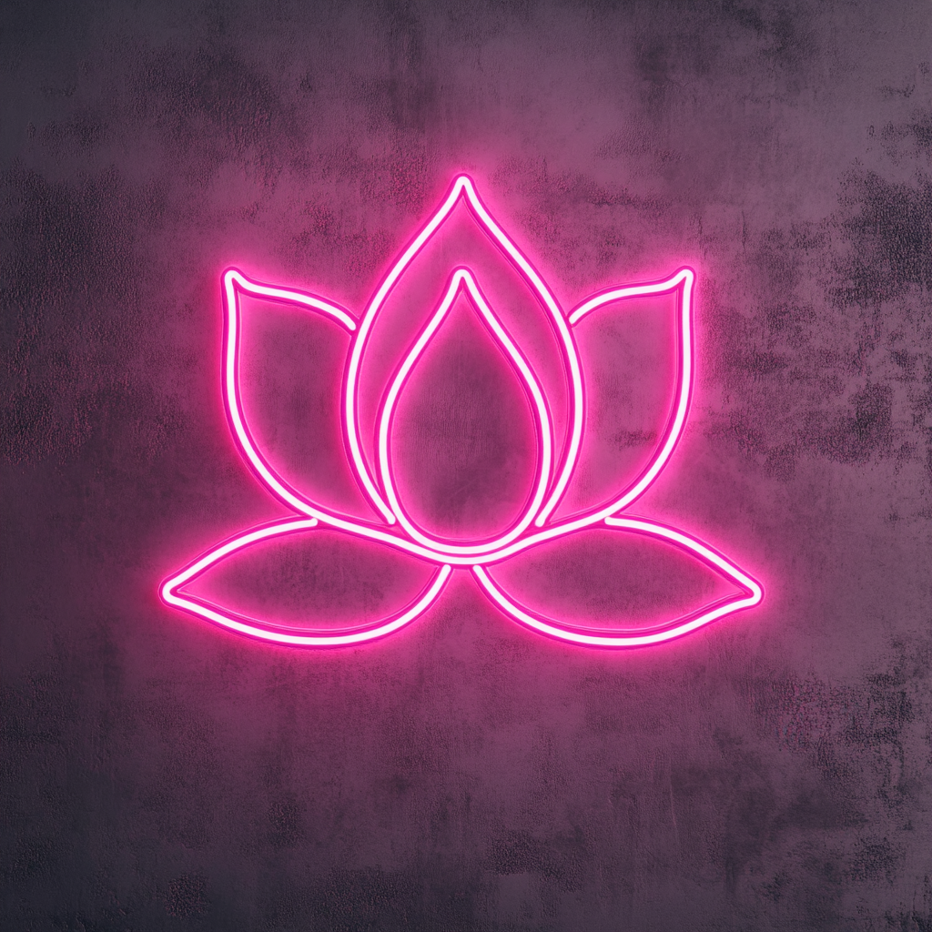 Lotus Flower - Pink Neon Sign, 24 Inches