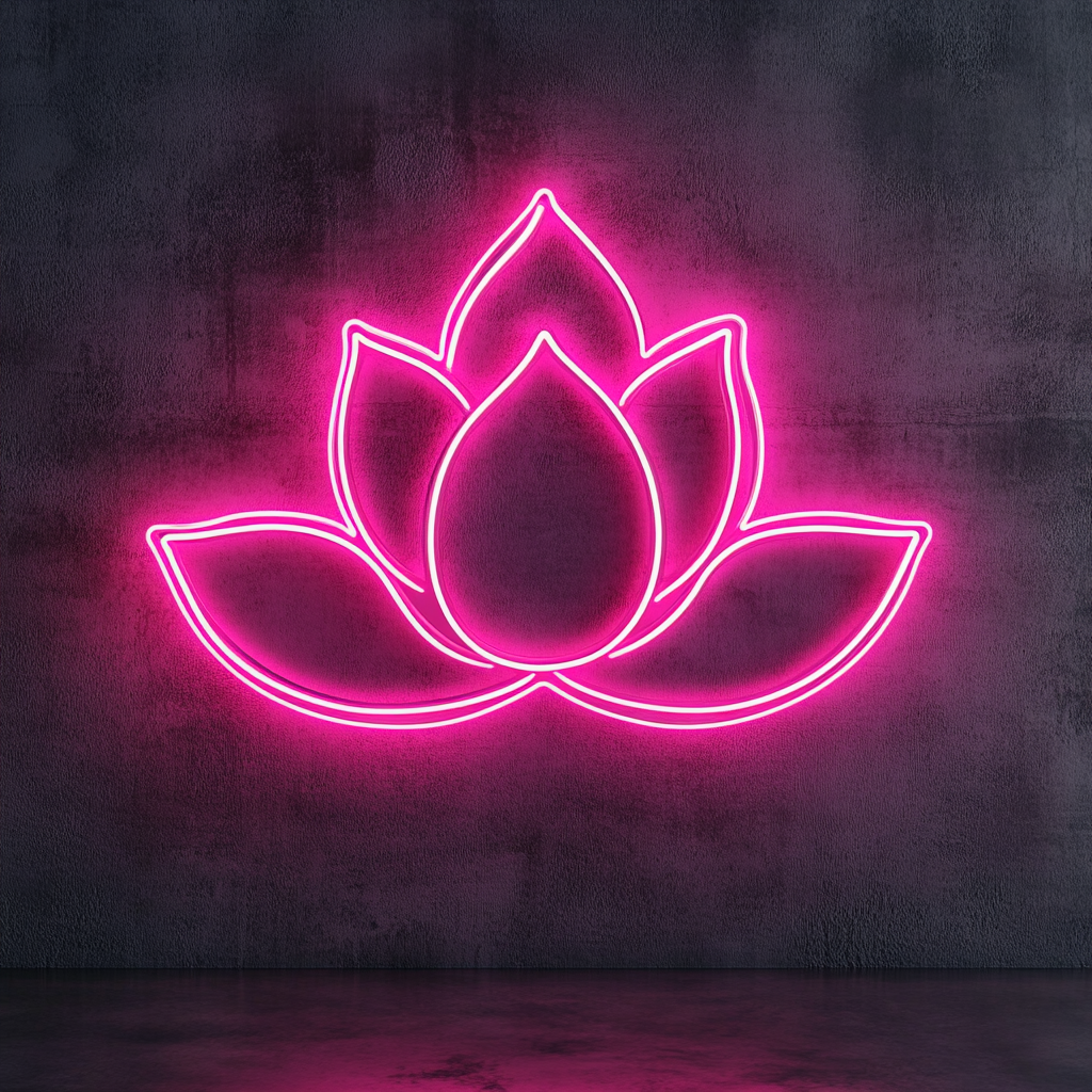 Lotus Flower - Pink Neon Sign, 18 Inches
