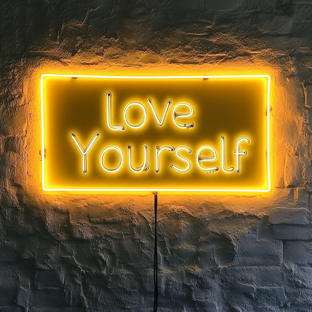 Love Yourself - Yellow Neon Sign, 24 Inches