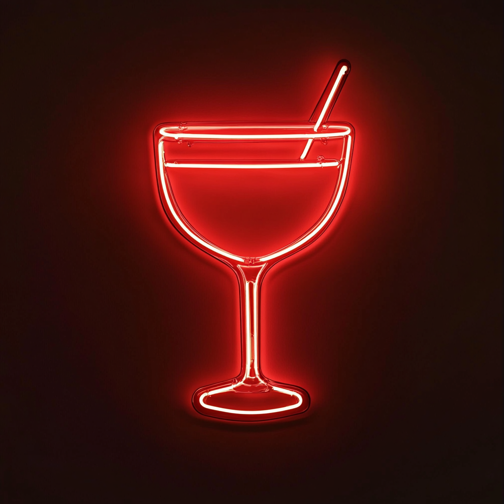 Margarita Glass - Red Neon Sign, 18 Inches