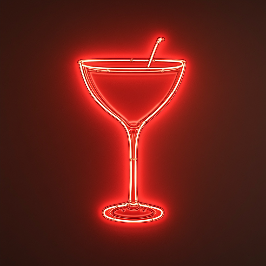 Margarita Glass - Red Neon Sign, 18 Inches