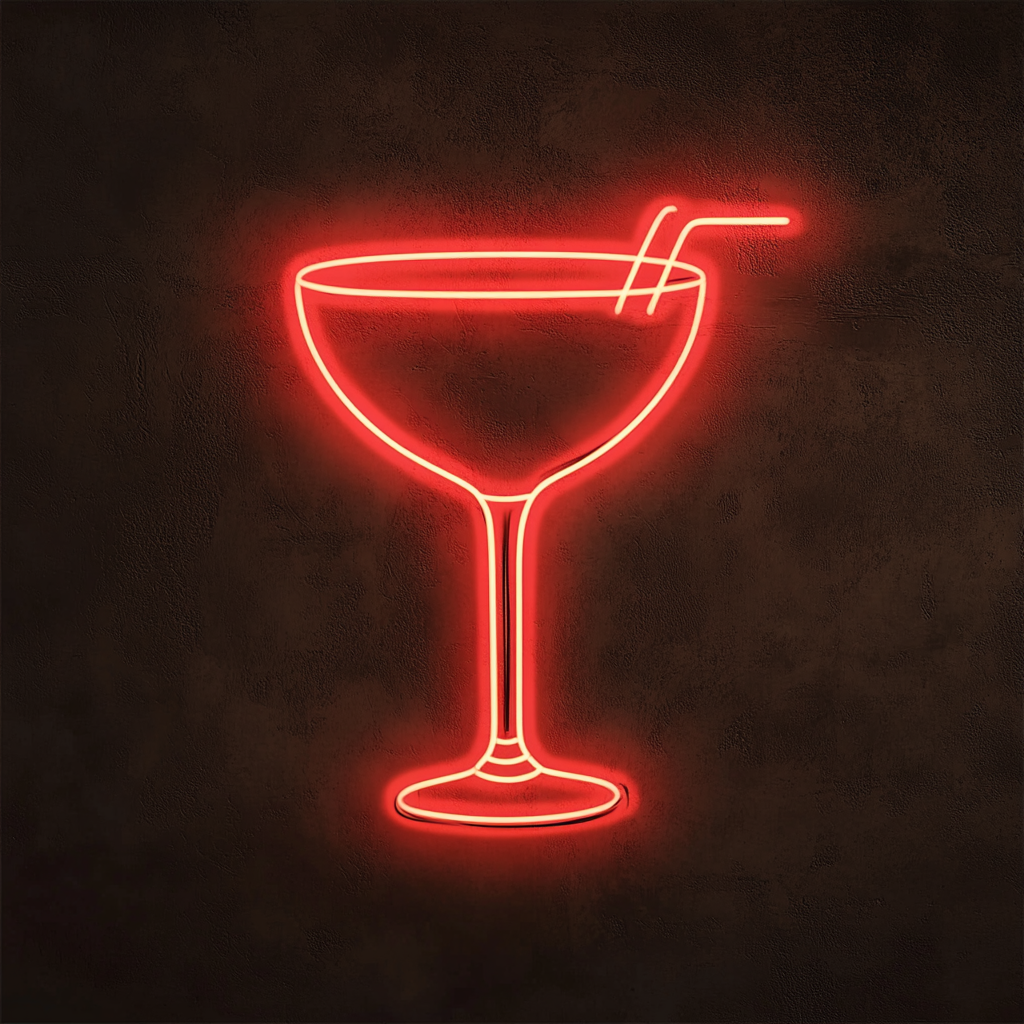 Margarita Glass - Red Neon Sign, 24 Inches