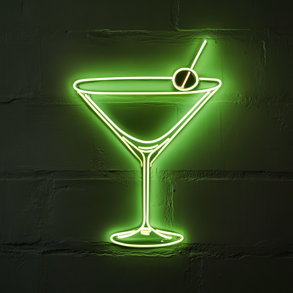 Martini - Green Neon Sign, 24 Inches