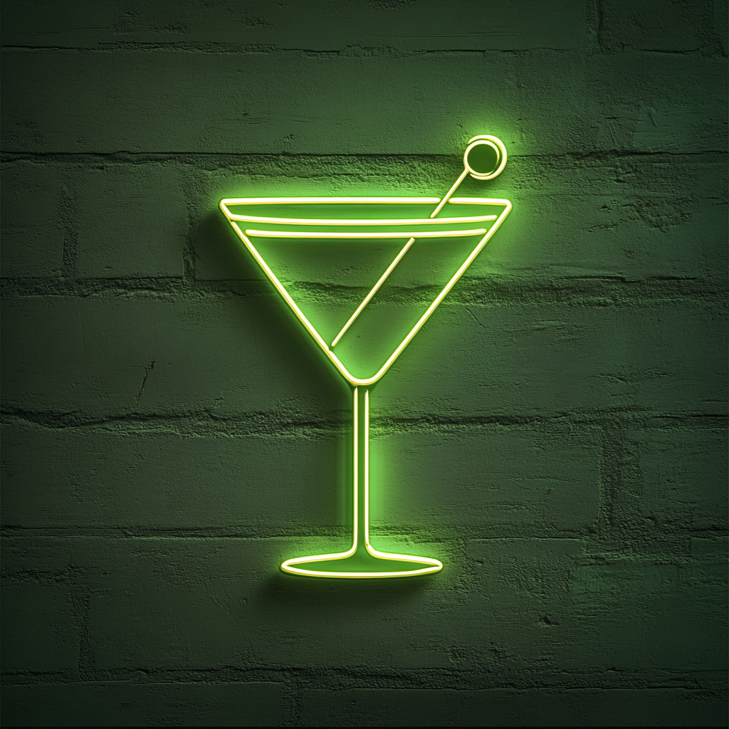 Martini - Green Neon Sign, 24 Inches