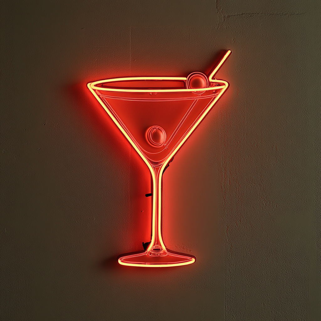 Martini - Red Neon Sign, 24 Inches
