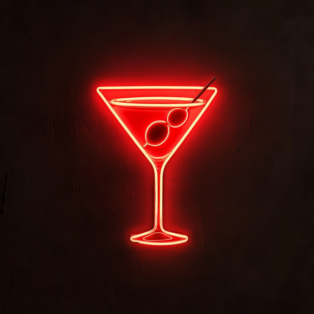Martini - Red Neon Sign, 24 Inches