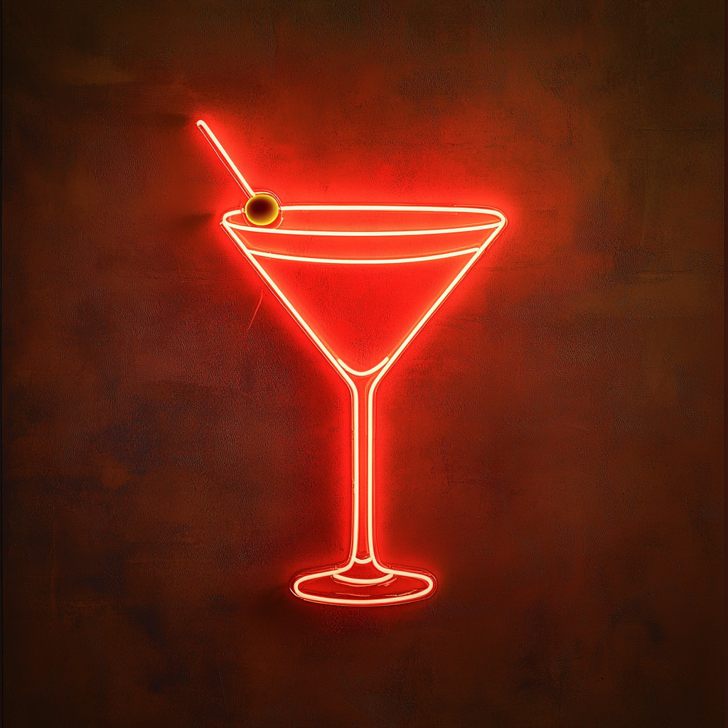Martini - Red Neon Sign, 24 Inches
