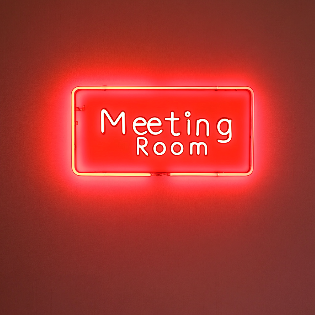 "Meeting Room" - Red Neon Sign, 24 Inches