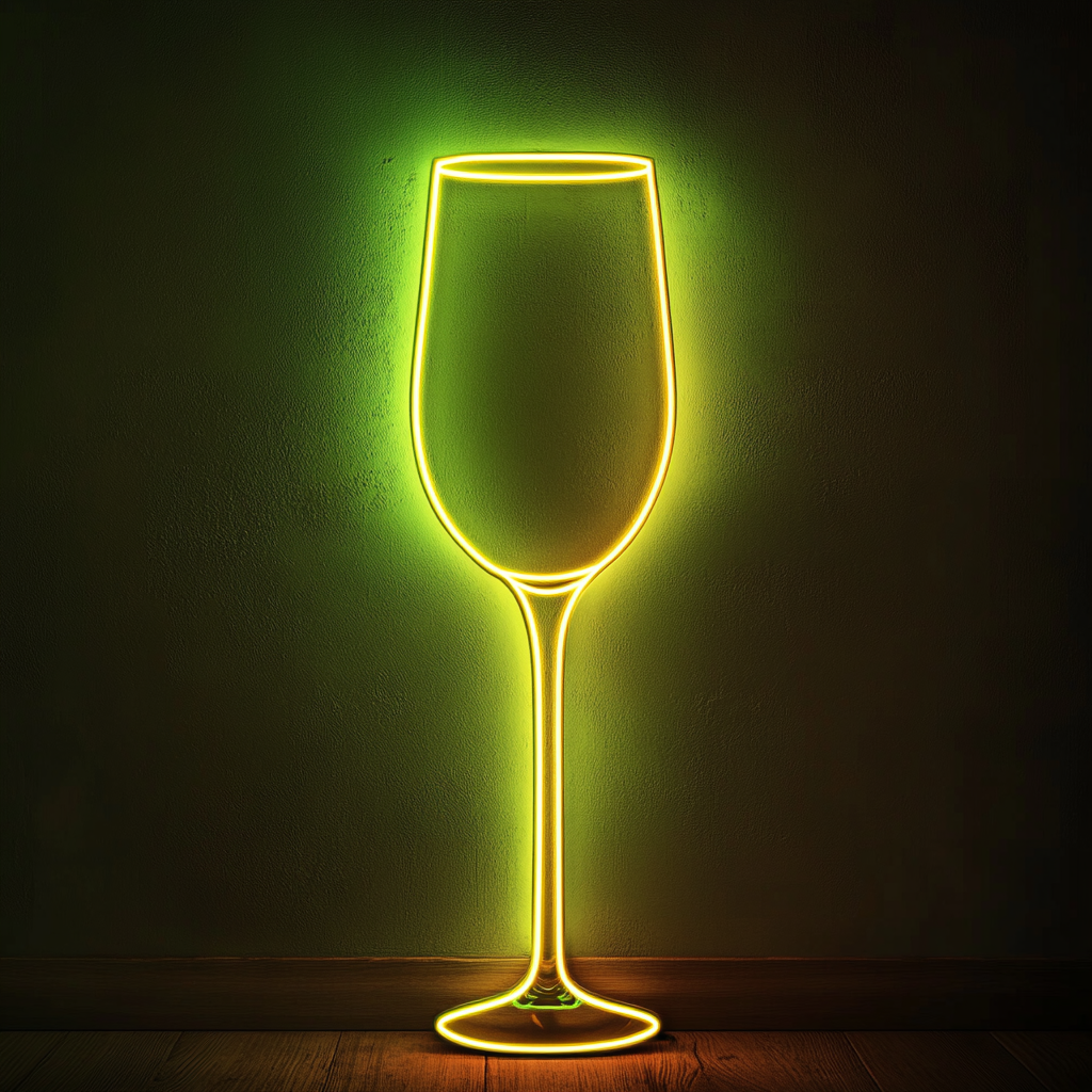 Mimosa Glass - Green Neon Sign, 24 Inches