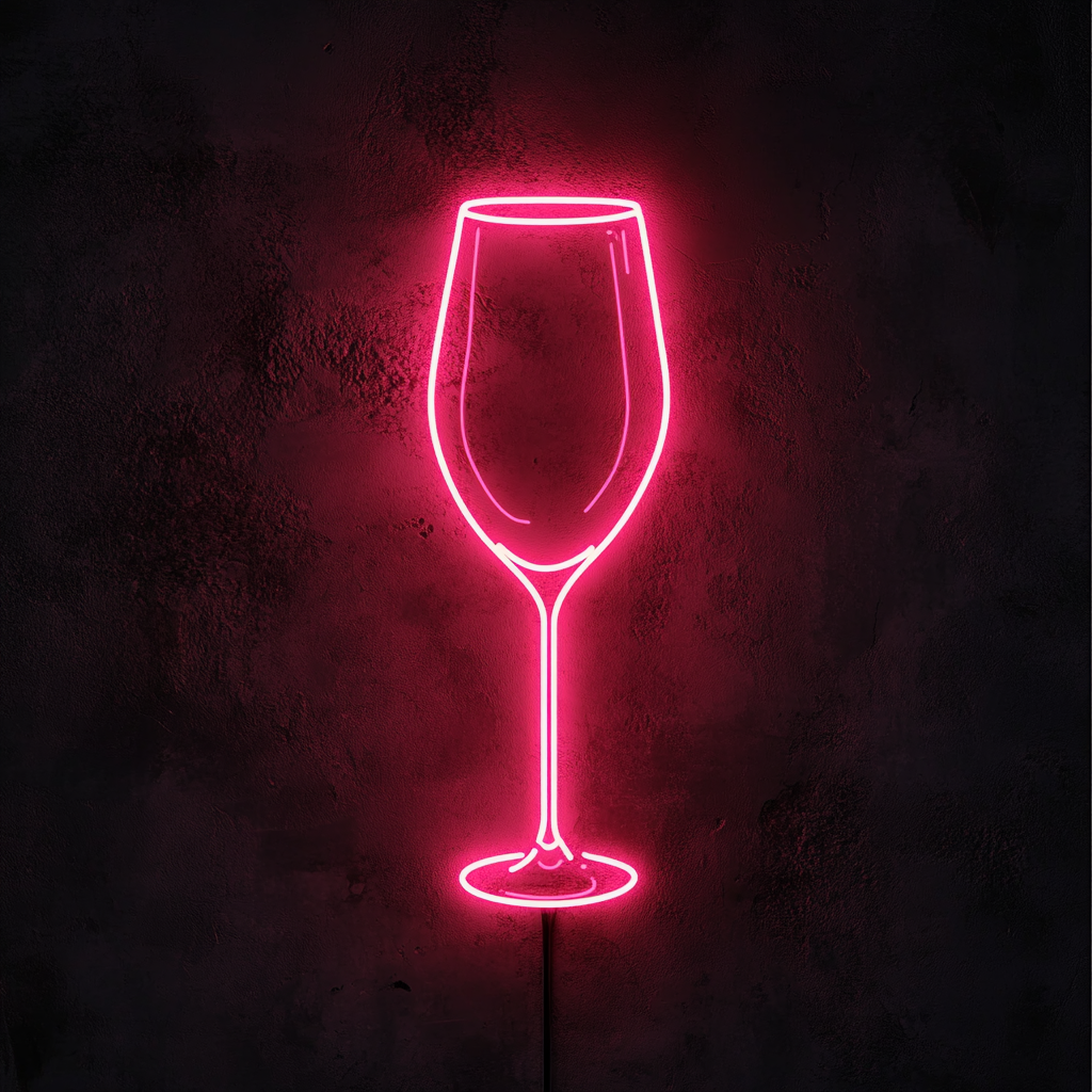 Mimosa Glass - Pink Neon Sign, 18 Inches