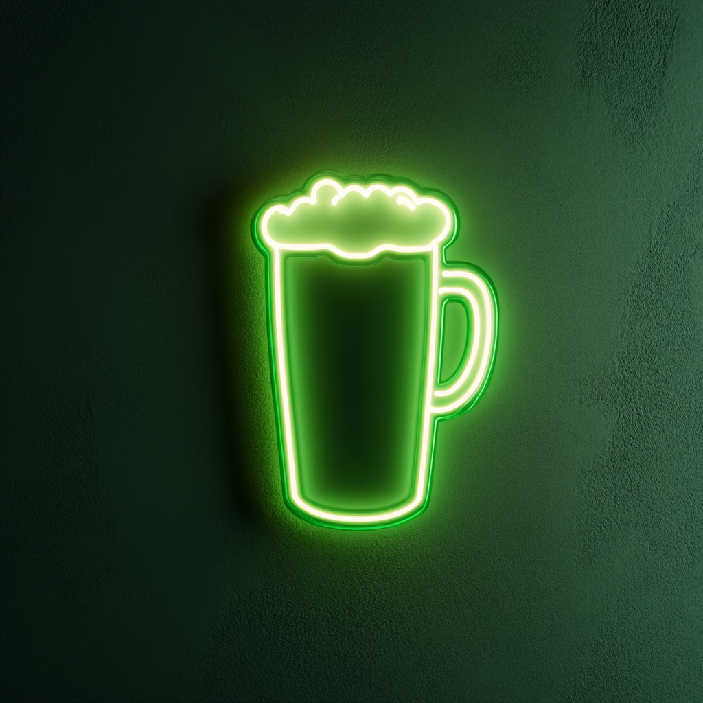 Mug of Root Beer - Green Neon Sign, 18 Inches