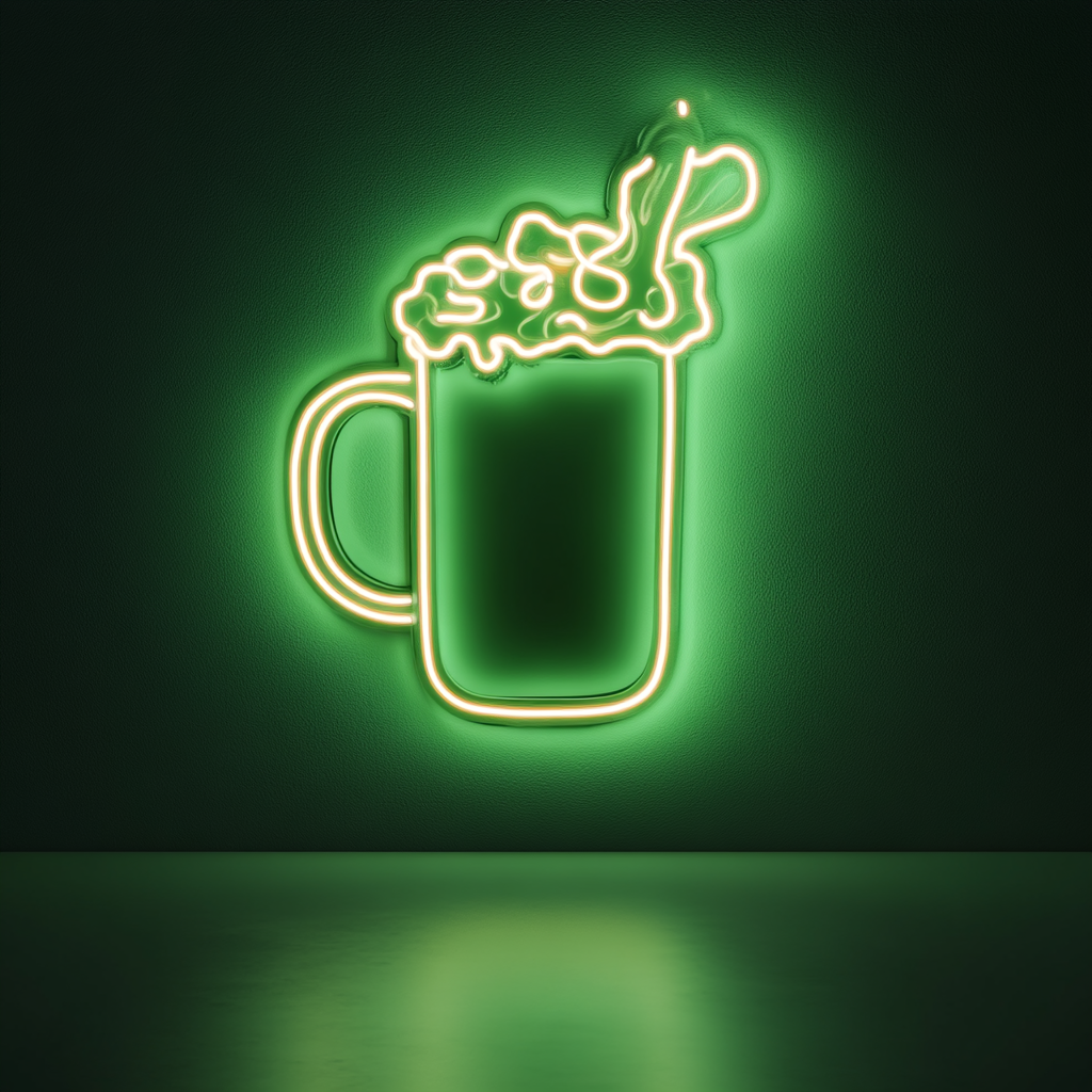 Mug of Root Beer - Green Neon Sign, 24 Inches