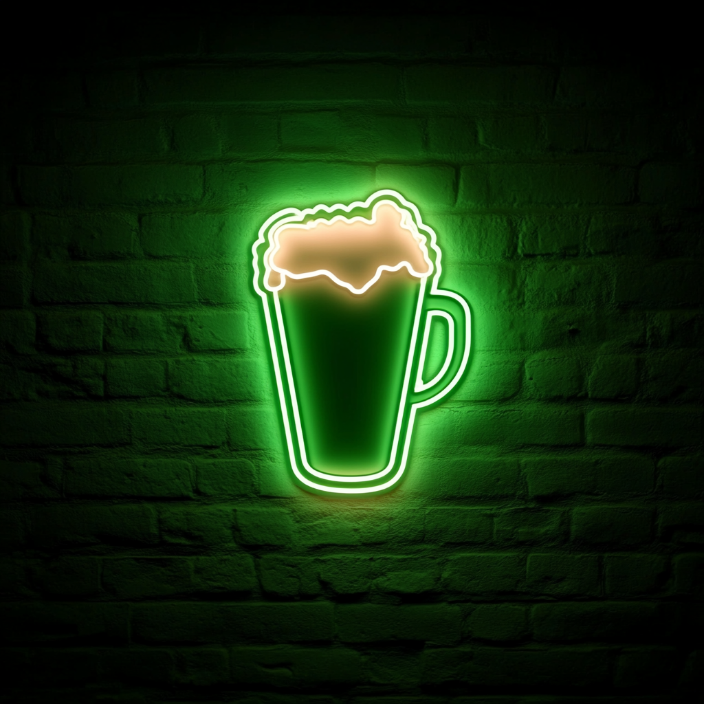 Mug of Root Beer - Green Neon Sign, 24 Inches