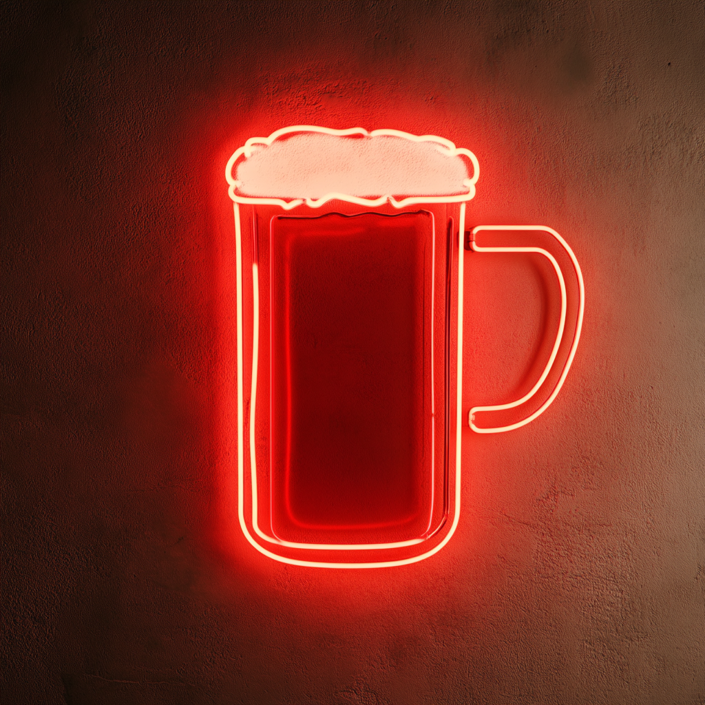Mug of Root Beer - Red Neon Sign, 24 Inches