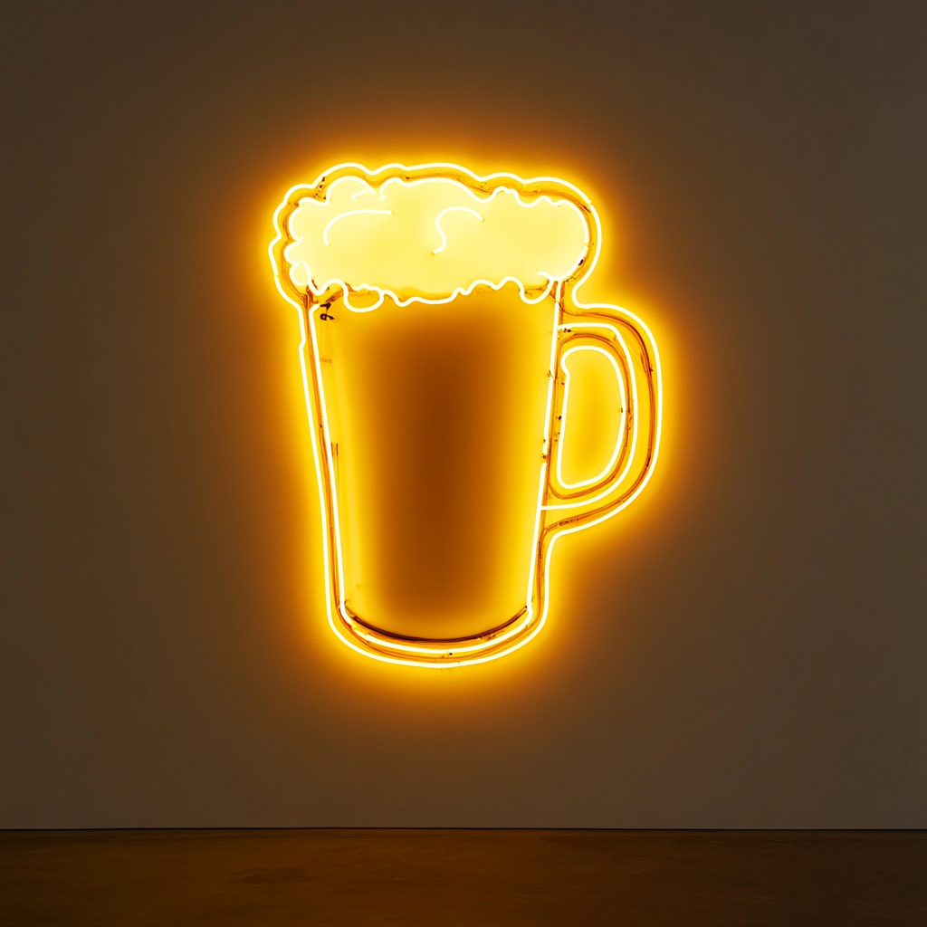 Mug of Root Beer - Yellow Neon Sign, 24 Inches